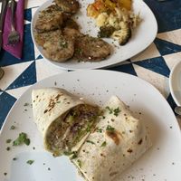 Dumplings and kebab  at GustaV in Salzburg
