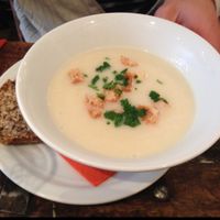 Soup of the Day: Rice soup with croutons at GustaV in Salzburg