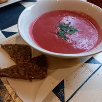 Beetroot soup at GustaV in Salzburg
