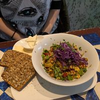 Scrambled tofu at GustaV in Salzburg