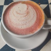 Rote Rübe Latte at GustaV in Salzburg