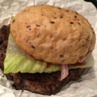 portobello burger at Tickle Pickle in Cincinnati