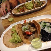 3 vegan tacos. Menu. at Taqueria El Guacamole in Paris