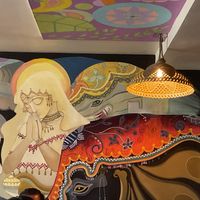 Painting on the wall in the restaurant   at Punjabi Indian Cuisine in Tijuana