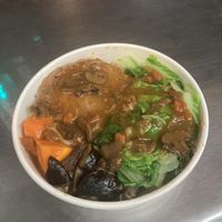 Noodles in mushroom sauce   at Xiang Guang  in Taipei