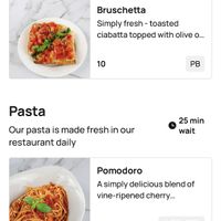 Vegan options  at Vapiano - Albert St in Brisbane