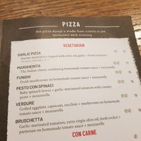 Pizza options at Vapiano - Albert St in Brisbane