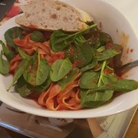 Pomodoro: Signature homemade tomato sauce with onions, cherry tomatoes and added spinach at Vapiano in Surfers Paradise