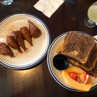 Wings and French toast  at Smoke and Barrel in Washington