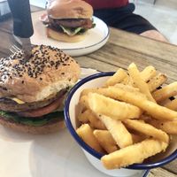 Burgers and fries  at Soul Burger in Randwick