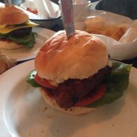 Spicy sausage burger and Classic cheese burger at Soul Burger in Randwick