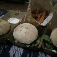 Takeaway feed, the sweet potato fries were still crispy and delicious!  at Soul Burger in Randwick