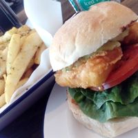 Vegan fish burger  at Soul Burger in Randwick