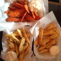 Three different fries at Soul Burger in Randwick