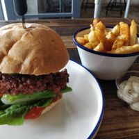 Chilli beef with red fries at Soul Burger in Randwick