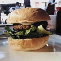 Just beef burger w pesto at Soul Burger in Randwick