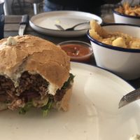 Burger and fries  at Soul Burger in Randwick