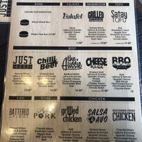 Menú at Soul Burger in Randwick