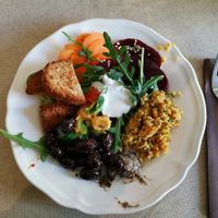 Salad from the salad bar at Kombu in Sant Cugat Del Valles