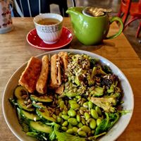 Green salad with extra tofu. at Sweet Release in Wellington