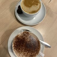 Oat Hot chocolate and soy latte   at Sweet Release in Wellington