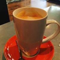 Chai latte at Cafe Oranje in Hamilton