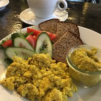 vegan scramble. Yum! at Cafe Michelle in Warsaw