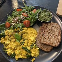 Tofu scramble with pesto  at Cafe Michelle in Warsaw