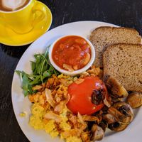 english breakfast at Cafe Michelle in Warsaw