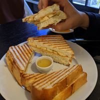 peanut butter banana sandwiches at Cafe Michelle in Warsaw