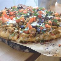 Hardcore vegan pizza at Veggie Box in St Petersburg