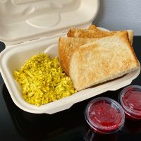 side of tofu scramble + dry sourdough toast w/freezer jam (takeout) at Blue Star Cafe & Pub in Seattle