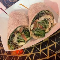 Sesame tofu cutlet wrap  at Tiger Lily Cafe in Port Jefferson