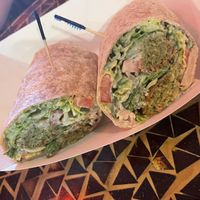 Falafel wrap  at Tiger Lily Cafe in Port Jefferson