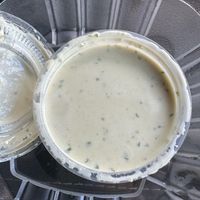 Lemon tahini dressing  at Tiger Lily Cafe in Port Jefferson