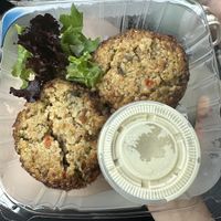 Sunshine burger  at Tiger Lily Cafe in Port Jefferson