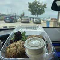 Sunshine burger  at Tiger Lily Cafe in Port Jefferson