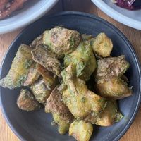 Roast potatoes with garlic and herbs  at The Independent in Gembrook