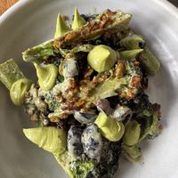 Roasted broccoli, almonds, tahini and avocado    at The Independent in Gembrook