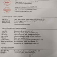 Vegan menu at The Independent in Gembrook