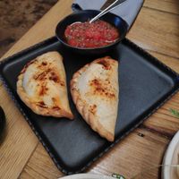 Vegan empanadas at The Independent in Gembrook