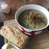 Soup of the day with warm bread and nuttelex  at Kallista Tea Rooms in Kallista