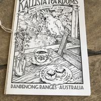 Menu Cover at Kallista Tea Rooms in Kallista