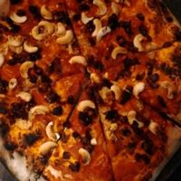 Red Hot Chilli Vegan Pizza at By Hand Cafe in Chiang Mai