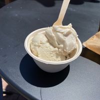vegan pistachio and cookie dough   at Curbside Creamery in Oakland