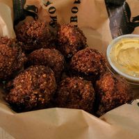 Hush puppies #Veganuary at Homegrown Smoker in Portland
