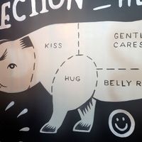 Painted on the walls! This is so sweet  #Veganuary at Homegrown Smoker in Portland