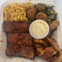 Combo plate   at Homegrown Smoker in Portland