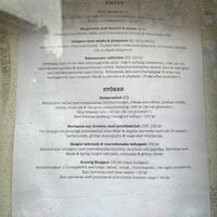 Menu  at Blackbird in Gothenburg