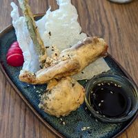 Mushroom tempura at Blackbird in Gothenburg